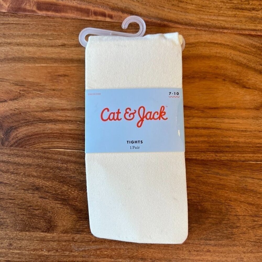 Cat & Jack Ivory Tights Size 7-10